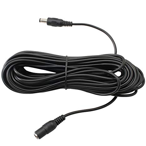 10 Metre DC Power Extension Cable with 2.1mm/5.5mm Male Female Jack - Suitable for 12V CCTV Cameras