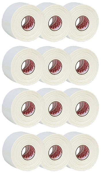 Athletic Tape - White - 1.5 Inch x 15 yards - Mueller M tape - 12 rolls