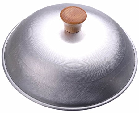 Aluminum Dome Wok Lid / Wok Cover, 13-Inches, (For 14" Wok), 18 Gauge, USA Made