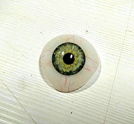 EyeBall For Crafting Projects, Jewellery Making etc , Realistic & Natural Look Eye Ball With Wooden Case (Light Green, 26MM)