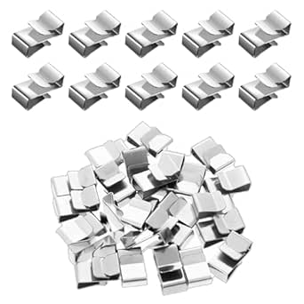 25 Pcs Trailer Wire Clips, Metal Cable Clips Stainless Steel Clips Solar Panel Wire Clip Double Wire Clips Trailer Wire Clamps for PV Wiring Boat Cable, Boat Trailer 22.5 mm/ 0.89 Inch