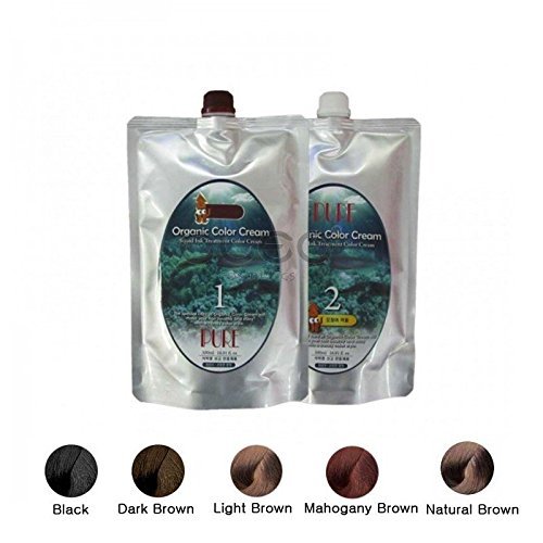 Organic Squid Ink Treatment Color Cream 1st 500ml   2nd 500ml (Dark Brown)