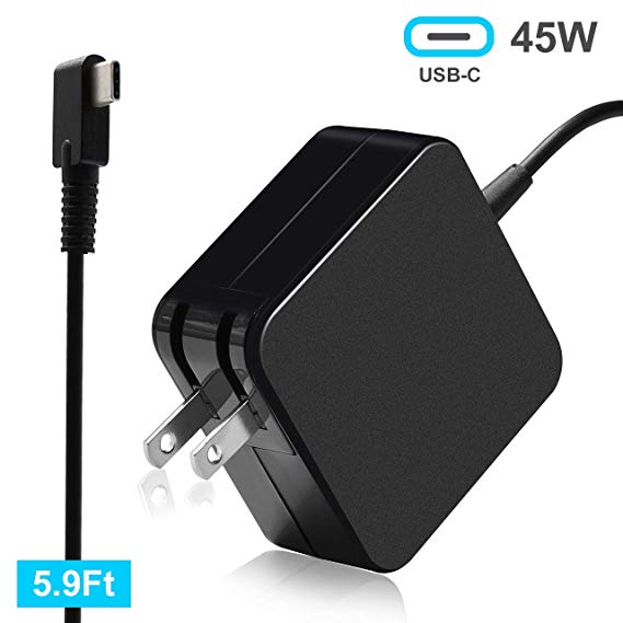 USB C Quick Charger, 45W Type C Adapter Power Cord for Asus Chromebook C302 C302C C302CA ZenBook Flip MacBook 12 inch/Pro/Air 2018, Dell XPS, Thinkpad, Pixel 3/XL, Galaxy S10, LG, Nintendo