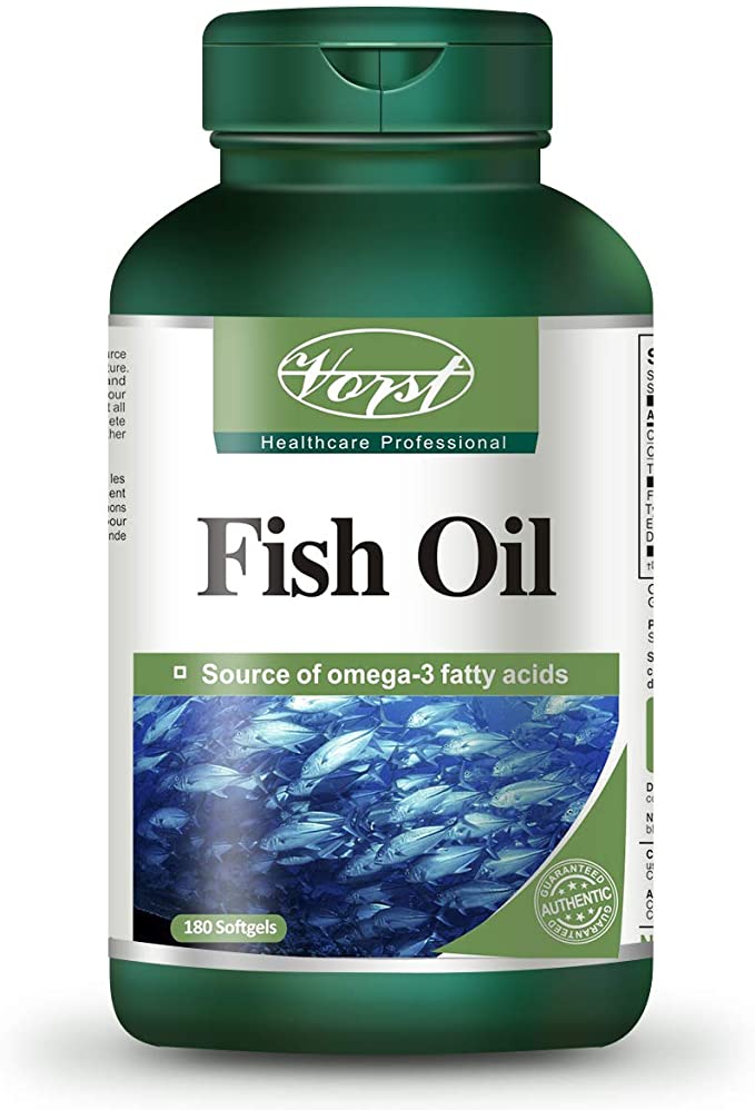 Vorst Fish Oil 2000mg Per Serving 180 Softgels Great Source of Omega 3 Fatty Acids Supplement Easy to Swallow and Digest EPA DHA Keto & Paleo Friendly