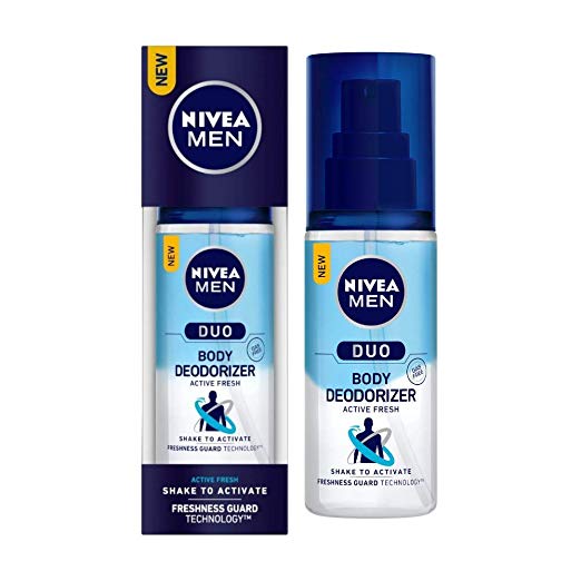 Nivea Men Duo Body Deodorizers, Active Fresh, Gas Free Deodorant100ml