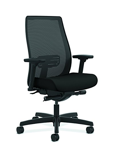 HON Endorse Mid-Back Task Chair - Mesh Back Computer Chair for Office Desk, Black (HLWM)