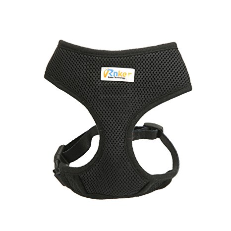 Rnker Soft Mesh Dog Harnesses Padded Vest No Pull Comfort Double Layer Harness for Pet Puppy