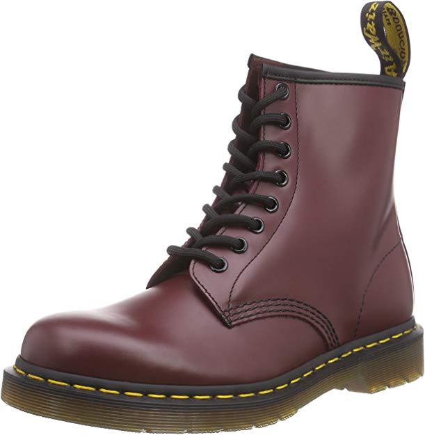 Dr. Martens - 1460 Original 8-Eye Leather Boot for Men and Women, Black Smooth