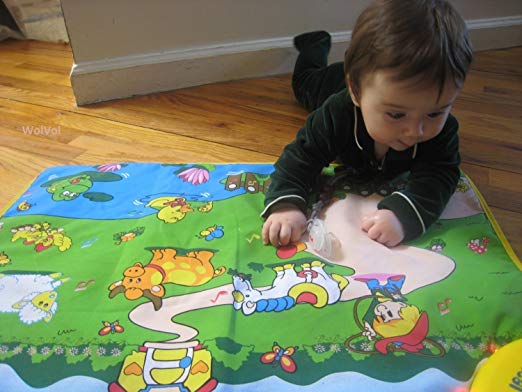 WolVol Musical Play Mat for Baby Toddlers Kids, Crawling Baby Toy Learning Development, Animals and Farm Activity Sounds