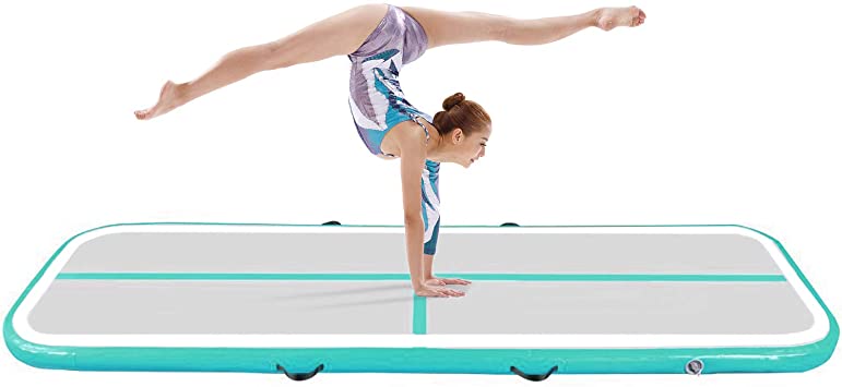 Hans&Alice Inflatable Gymnastic Mat Airtrack Tumbling Mat for Indoor/Outdoor Use