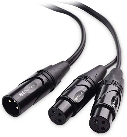 Cable Matters XLR Splitter Cable, Male to 2 Female XLR Y Cable - 18 Inches