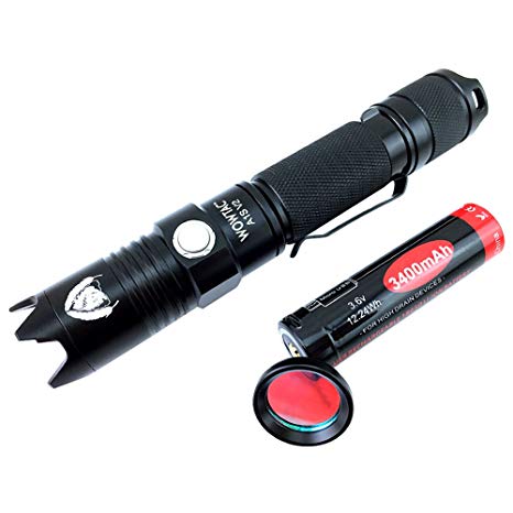 Wowtac A1S BSS TAC V2 LED Flashlight, Pocket-Sized LED Torch 1150 Lumens CREE LED, IPX7 Water Resistant, 5 Modes Low/Mid/High/Trubo/Strobe for Indoors and Outdoors(Camping,Hiking, Cycling Use)