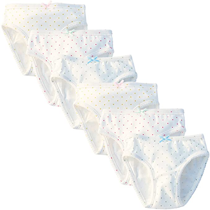 benetia Girls' Underwear Soft Cotton 6-Pack