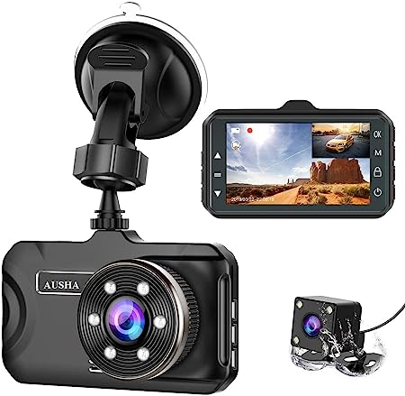 REXING® Dual Dash Cam Full HD 1080P with 170° Wide Angle,Parking Mode, G-Sensor, Night Vision, Front and Rear Dashboard Camera,