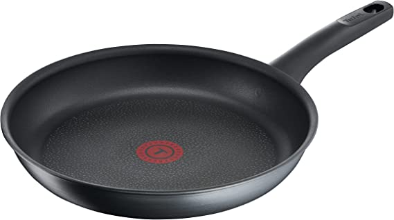 Tefal Titanium Fusion Frying Pan 24 cm Titanium Excellence Non-Stick Coating Thermo Spot Hard Fusion Outer Layer Suitable for All Hobs Including Induction Black