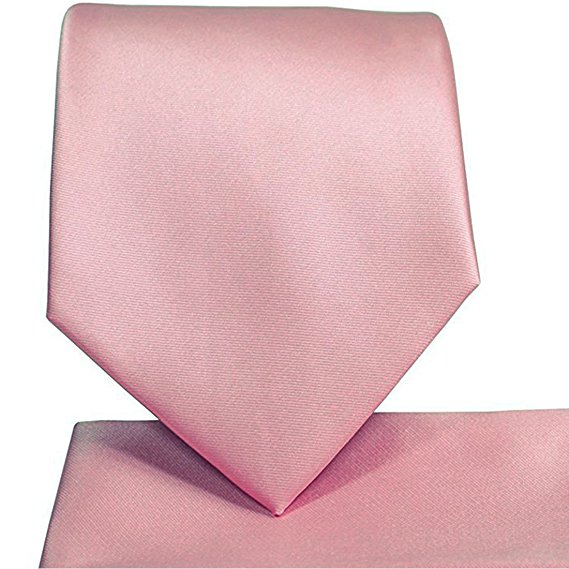 KissTies Solid Satin Tie Pure Color Necktie Mens Ties   Gift Box