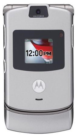 Motorola RAZR V3 Unlocked GSM Phone  with Camera and Video Player U.S. Version with Warranty (Silver)