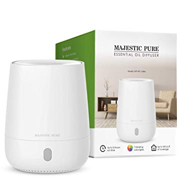 MAJESTIC PURE USB Essential Oil Diffuser, Portable Aromatherapy Diffuser, Travel Size, Auto Shut-off for Spa Room, Home, Office, Bedroom - BPA Free, 120 ml