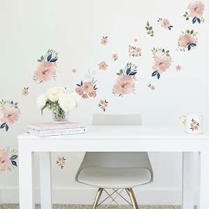 RoomMates RMK5109SCS Beth Schneider Sweet Blooms Watercolor Peel and Stick Wall Decals