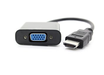 HDMI to VGA Video Converter Adapter (Male Input to Female Output) with Cable 1080p For PC Laptop DVD HDTV PS3 XBOX 360 and other HDMI devices
