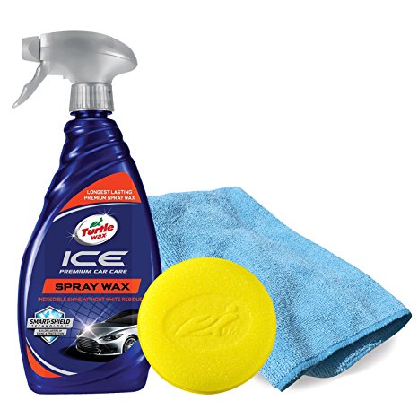 Turtle Wax T477R ICE Premium Spray Wax with Foam Applicator & Microfiber Towel