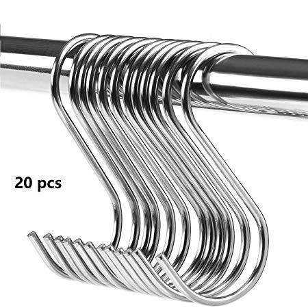 OPCC 20 PCS Stainless Steel Silver Color Extra Small Size Heavy-duty Steel S-hooks for Plants, Gardening Tools, black Enamel Coated Metal, Holds up to 40 Lbs. Includes Installation Hardware Designed for Any Kitchen 1PCS Opcc Sticky Notes