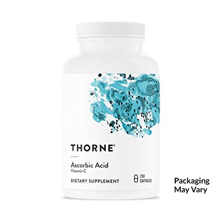 Thorne Research - Ascorbic Acid (One Gram) - Vitamin C Supplement for Antioxidant Support and Healthy Immune Function - NSF Certified for Sport - 250 Capsules