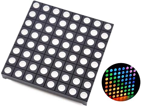 HiLetgo 8x8 Matrix RGB LED Common Anode Full Colour LED 60x60mm Colorduino Compatible for Arduino