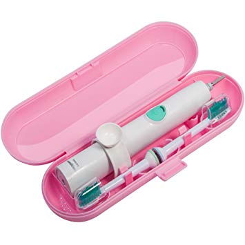 Nincha Portable Electric Toothbrush Travel Case for Philips Sonicare Series-Durable, Environmentally Friendly, Breathable, Food-Safe Plastic Material(Pink)
