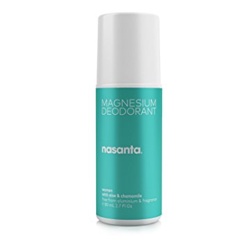 nasanta Magnesium Deodorant Women - Australian Made Natural Deodorant, 100% Free From ALL Forms of Aluminium, 80 mL 2.7 Fl Oz Roll On