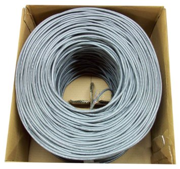 New 500 ft bulk Cat5e Ethernet Cable / Wire UTP Pull Box 500ft Cat-5e Grey ~ VIVO (CABLE-V002)