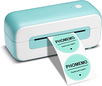 Phomemo Label Printer, Shipping Label Printer, Thermal Label Printer for Shipping Packages & Small Business, Supports Amazon, USPS, Paypal, Ebay, Etsy - Support Multiple Systems (Green)