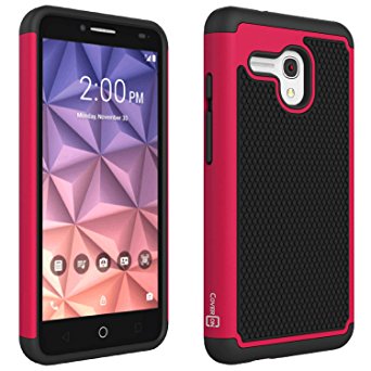 Alcatel Onetouch Pixi Glory Case, Alcatel One Touch Flint Case, Alcatel Fierce XL Case, CoverON [HexaGuard Series] Slim Hybrid Hard Phone Cover for Alcatel One Touch Fierce XL Hot Pink