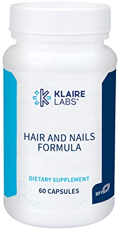 Klaire Labs Hair and Nails Formula - 10000 Micrograms Soy & Dairy-Free Biotin Complex with Inositol & PABA (60 Capsules)