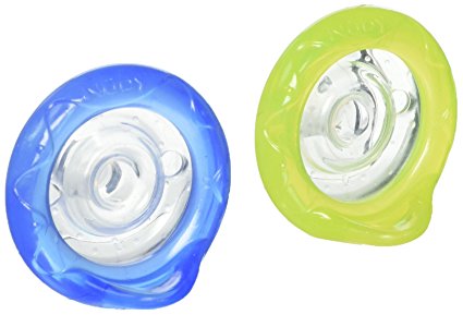 Nuby 2 Piece Natural Flex Silicone Oscillating Cherry Pacifier, 0-6 Months