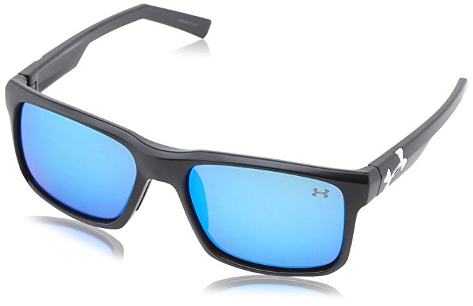 Under Armour Align Sunglasses Rectangular, Black/Gray Lens, 51 mm