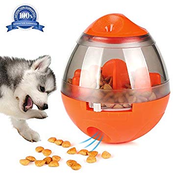 BAODATUI Interactive Dog Toy - IQ Treat Ball Food Dispensing Toys for Small Medium Large Dogs Durable Chew Ball - Nontoxic Rubber and Bouncy Dog Ball