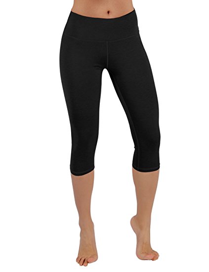 ODODOS Power Flex Yoga Capris Pants Tummy Control Workout Running 4 way Stretch Yoga Capris Leggings