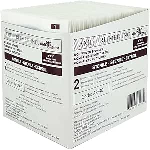 AMD-Ritmed BX/50 NON-WOVEN, STERILE GAUZE SPONGE, 2IN X 2IN 4PLY, GRADE A