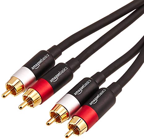 AmazonBasics 2-Male to 2-Male RCA Audio Cable - 15-Feet, 10-Pack