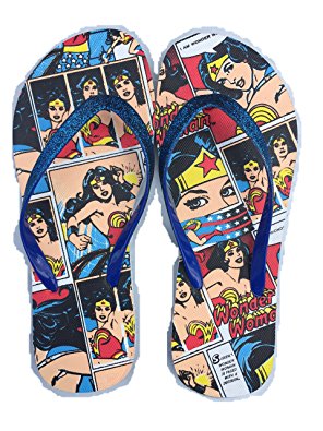 DC Comics Wonder Woman Action Glitter Flip Flops