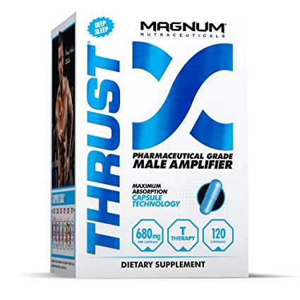 Magnum Nutraceuticals Thrust Male Amplifier - 120 Capsules - Muscle Density - Anti-Aromatase - Testosterone Therapy - Decrease Body Fat