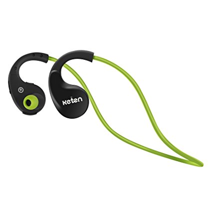 Keten KB16 V4.0 Sport Bluetooth Headphones Stereo Wireless Sweatproof Earbuds for Running, Biking, Jogging, Workout and Gym Green