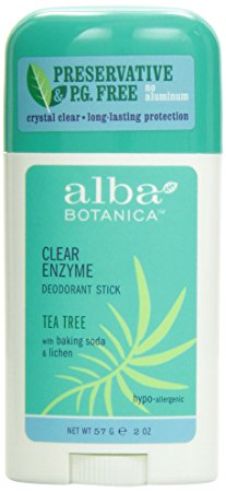 Alba Botanica Deodorant Stick Clear Enzyme, Tea Tree, 2 Ounce
