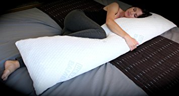Blended Memory Foam Pillow With Super Soft Rayon Cover Derived From Bamboo, By REST. Made In The USA! Measures 20" x 60" (FULL BODY PILLOW)
