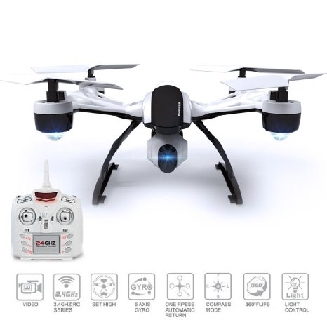 Drone with Camera for Sale - 509V Quadcopter RC Drones Helicopter - Beautiful HD Cam Air Pressure Sensor Altitude Lock Easy Control Headless Mode Return Home Key 6 Axis Gyroscope USA Warranty