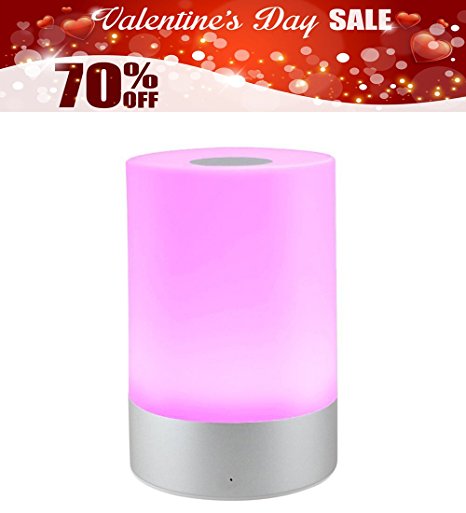 Aiguozer Rechargeable LED Touch Sensor Table Lamp, Night Light Bedside Lamp, Dimmable Warm White and RGB Color Changing Smart Atmosphere Lamp Mood lights