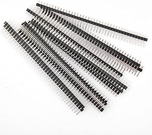 HiLetgo 20pcs 40P 2.54mm Pitch Single Row Pin Header Strip 40Pin 2.54mm Pitch