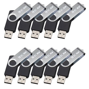 MECO 10Pcs 4GB USB 3.0 Flash Drive Memory Stick Fold Storage Thumb Stick Pen Swivel Design