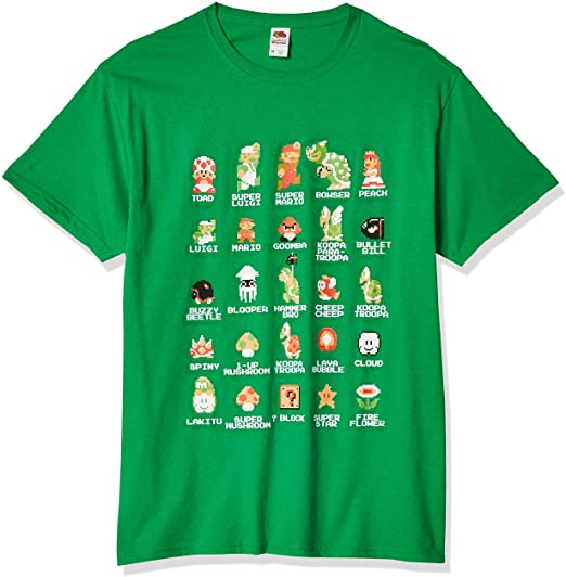 Nintendo Men's Pixel Cast T-Shirt